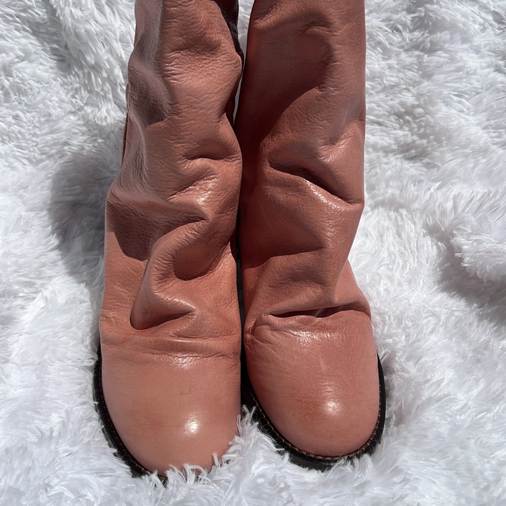 Free People Elle block heel boot sunset sand,l pink - Picture 9 of 13